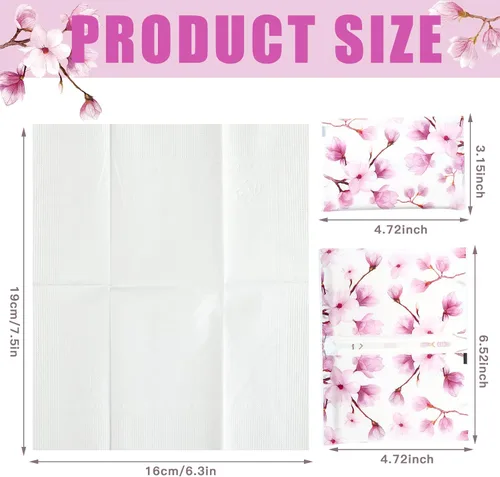 Miniatura 2 de Geyee Paquete de 50 servilletas de papel facial de viaje, pañuelos desechables de bolsillo para invitados de boda, viajes, bolsa escolar