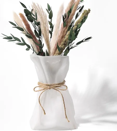 Jarrón de cristal minimalista moderno con forma de esmerilado irregular, decoración del hogar multiusos de moda para flores, centro de mesa, cocina,