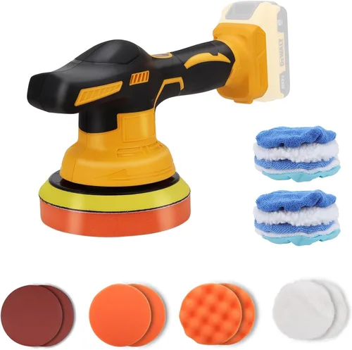 Pulidor de búfer compatible con batería Dewalt de 20 V, 8 pulidores de velocidad variable y pulidor para pulidor orbital de detalles de automóvil,