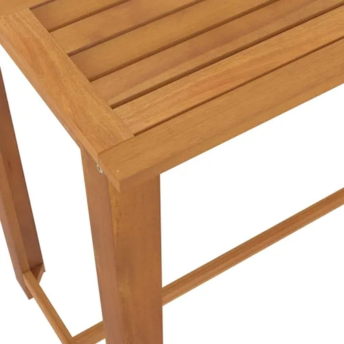 Miniatura 6 de Ensemble de Bar de Jardin 9 Pièces en Bois d'Acacia Massif Gris, Table Rectangulaire et 8 Tabourets avec Coussin Amovible Pour Terrasse, Jardin, Grey