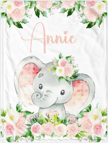 Miniatura 12 de Manta de bebé personalizada para niñas y niños, manta de bebé personalizada con nombre, mantas de regalo personalizadas súper suaves para niños