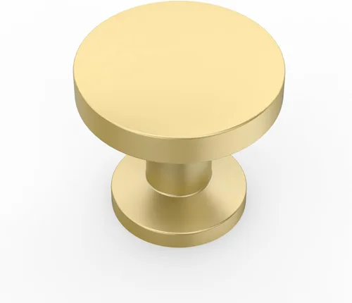 Miniatura 15 de Amerdeco Paquete de 10 Tiradores de Gabinete Dorado Cepillado 3 Pulgadas (76mm) Centros de Agujeros Manijas de Gabinete de Cocina Aleación de Zinc