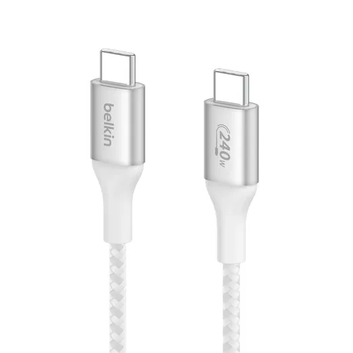 Miniatura 9 de Belkin BoostCharge - Cable USB C a USB C, cable de alimentación de carga rápida con cable de nailon trenzado, cabezal de aluminio anodizado, entrega