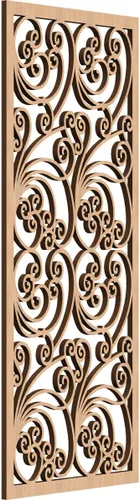 Miniatura 177 de 9 3/8"W x 24 3/8"H x 1/4"T Marilla Decorativos Paneles de Pared de Madera Calado, Abedul