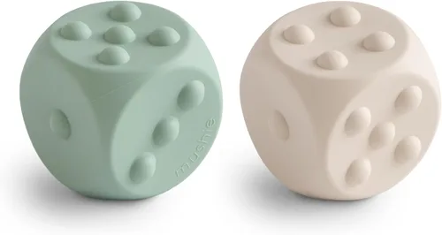 Miniatura 11 de mushie Juguete de silicona para prensar dados Juego sensorial para bebés durante más de 10 meses (rubor/arena cambiante)