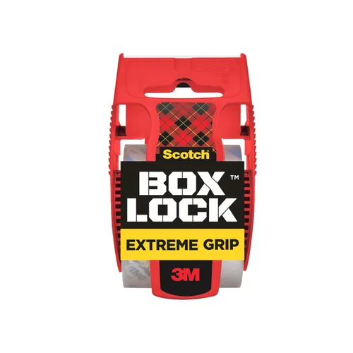 Miniatura 9 de Cinta de embalaje Scotch Box Lock, cinta de embalaje transparente, cinta adhesiva de agarre extremo para cajas de envío navideño, 1.88 pulgadas x
