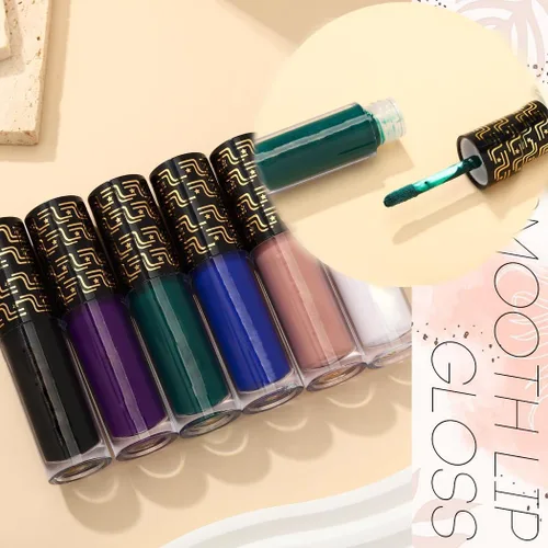 Miniatura 4 de Kilshye Lápiz labial líquido mate para Halloween, pigmento gótico, brillo labial, terciopelo para disfraz, para mujeres y niñas, paquete de 1 (verde)