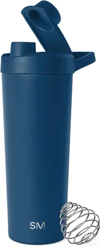 Miniatura 25 de Simple Modern - Botella mezcladora de acero inoxidable con bola, botella metálica aislada, para mezclas de proteínas, batidos y preentrenamiento
