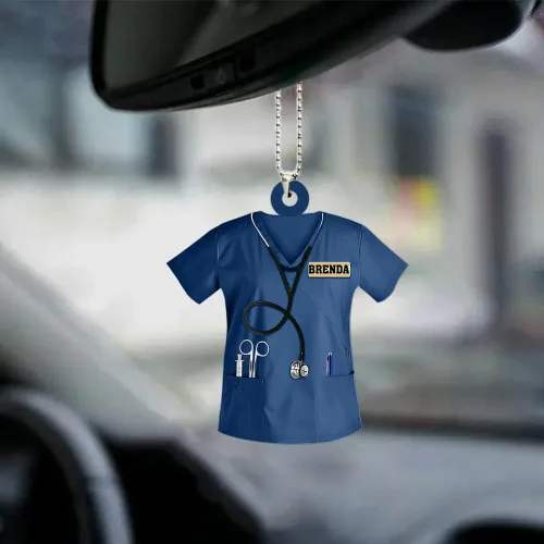 Miniatura 5 de Adorno colgante personalizado de enfermera publicado para regalos para ella - Adorno colgante para árbol de Navidad, regalo personalizado
