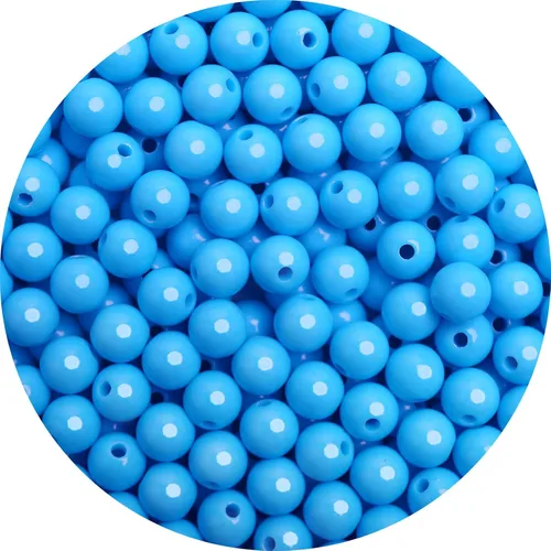 Miniatura 56 de BONNY BOXX 2000 piezas 4 mm cuentas redondas de acrílico de zafiro suave, bolas de plástico de chicle de burbujas, cuentas gruesas de bolas