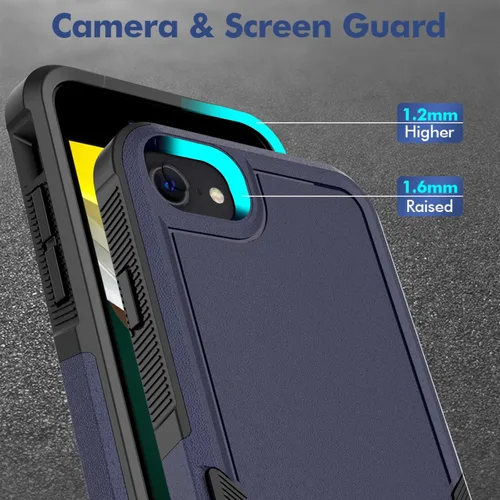 Miniatura 414 de Jeylly Funda para iPhone SE/Funda para iPhone 5S, Exterior de Plástico Duro que Absorbe Golpes + Interior de Silicona de Goma Defensor contra