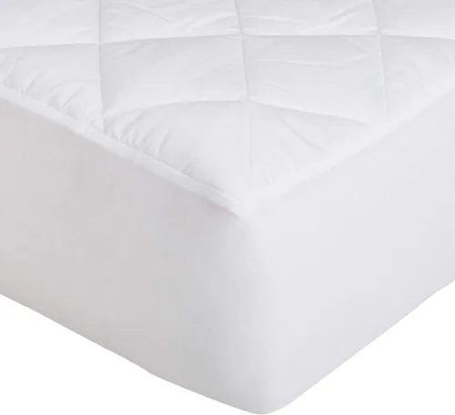 Miniatura 4 de Amazon Basics Protector de Colchón Acolchado Hipoalergénico, 18 Pulgadas de Profundidad, Individual, Blanco