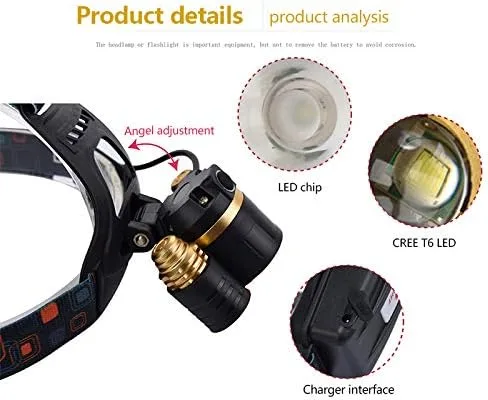 Miniatura 4 de Luz de pesca de alta potencia LED faro faro 10000 lúmenes Led lámpara de cabeza campamento caminata luz de emergencia Pesca equipo al aire libre