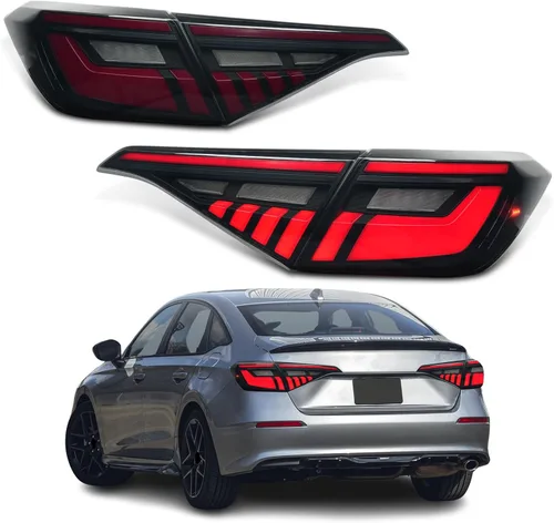 Miniatura 10 de Archaic Luces traseras compatibles con Civic de 11ª generación 2022-2025 Honda Civic Sedan, con animación DRL/señal de giro secuencial, par