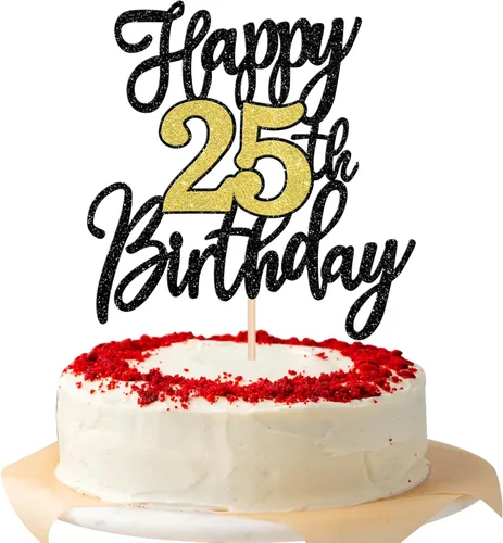 Miniatura 12 de 1 pieza de decoración para pastel de feliz cumpleaños número 30, negro dorado con purpurina, brindis por 30 años, palillo para pastel de cumpleaños