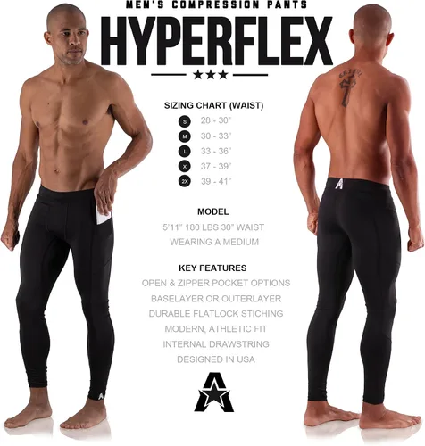 Miniatura 6 de Anthem Athletics Hyperflex Mens Compression Pants Compression Shorts Workout, Gym, Athletic Tights Leggings