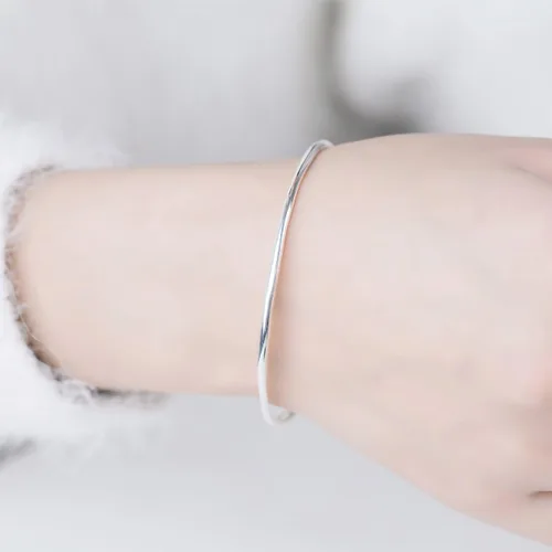 Miniatura 4 de Pulsera de plata de ley 925 para mujeresniñas, pulseras para mujer, pulseras de plata de ley 925 para mujer, pulseras delicadas