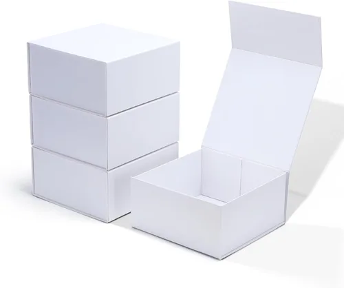 Miniatura 28 de Paquete de 4 Cajas de Regalo de 12x6x4 Pulgadas con Tapas de Cierre Magnético, Caja Negra Magnética para Boda, Propuesta de Padrinos y Damas