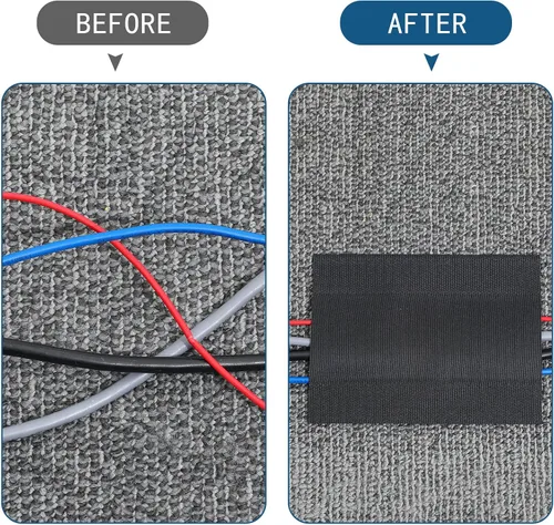 Miniatura 5 de WILLBOND - Cubierta para cable de alfombra, protector de cable, cubierta para suelo, protector de cable, solo para alfombras de oficina comerciales