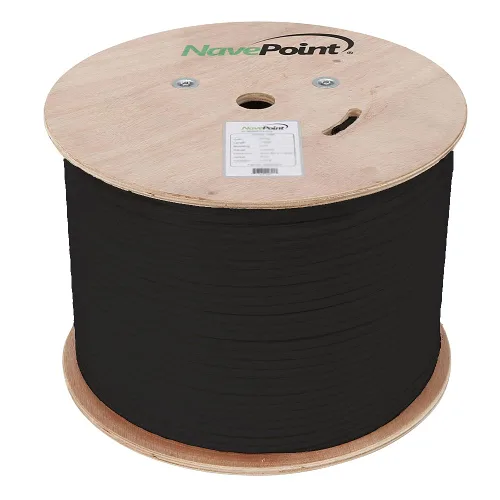 Miniatura 2 de NavePoint Cable Ethernet CAT6A, UTP, clasificación CMR, negro, 1000 pies
