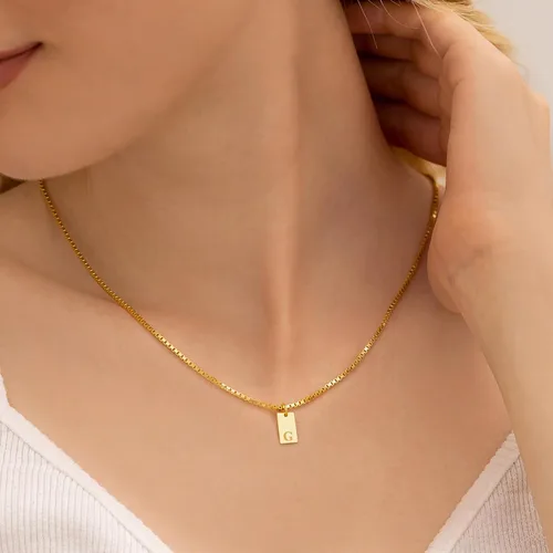 Miniatura 4 de Collares con iniciales para mujer, delicado collar con inicial de plata personalizada, collar con dije de plata pequeño para mujer, regalo