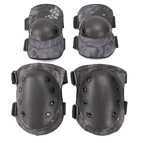 Miniatura 3 de Juego de rodilleras tácticas para coderas, coderas, rodilleras, coderas, combate, paintball, patinaje, deportes al aire libre, equipo de protección