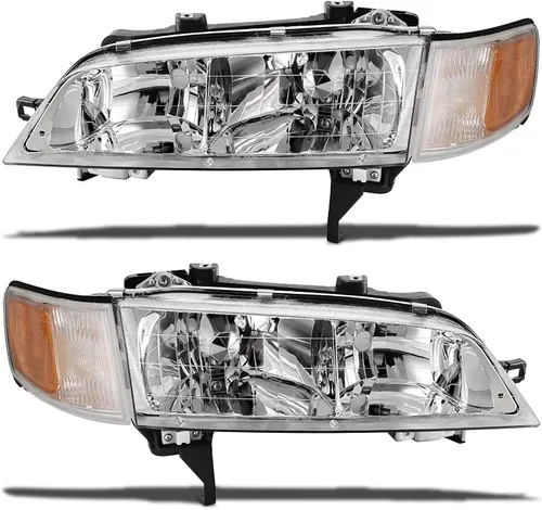 Miniatura 11 de Conjunto de faros delanteros Accord 2003 2004 2005 2006 2007 para Honda Accord 2003-2007 2/4dr lente transparente carcasa cromada con reflector