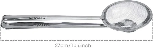 Miniatura 4 de Colador de alimentos fritos de aceite de drenaje de acero inoxidable con clip herramienta para freír desnatador de aceite Clip de alimentos Filtro