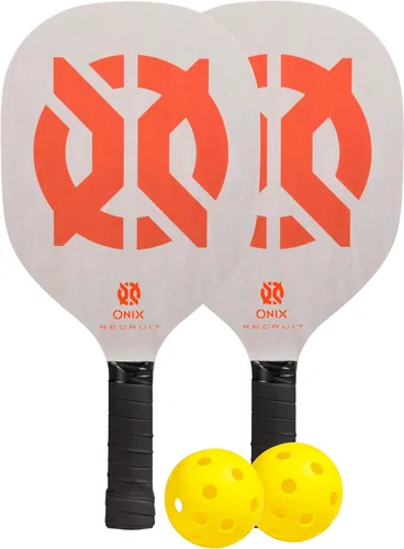 Miniatura 13 de Recruit by Onix - Juego de iniciación de pickleball - Incluye dos paletas de madera de álamo y dos bolas amarillas