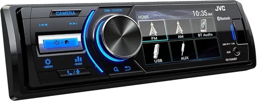 JVC - KD-X560BT - Coche de medios digitales y receptor Bluetooth marino iPhone/Android/USB/AUX estéreo para automóvil con entrada de cámara trasera