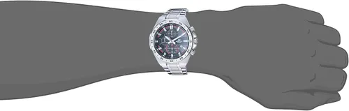 Miniatura 2 de Casio Edifice Reloj de cuarzo de acero inoxidable con correa de acero inoxidable, plateado, 26 (Modelo EFR-564D-1AVCR)