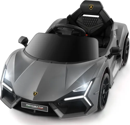 Miniatura 8 de ELEMARA Lamborghini Auto eléctrico de paseo para niños con puerta de tijera, vehículo eléctrico con control remoto, autos para niños para conducir