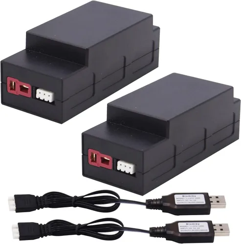 Blomiky Batería recargable Lipo de 7.4V 2S 1000mAh 7.4Wh y reemplazo de cable USB para camiones H16 H16BM H16PL H16DR RC / H16