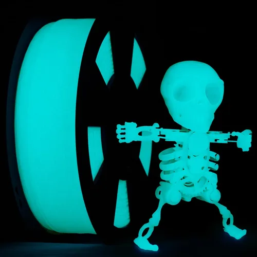 Miniatura 20 de ZIRO Filamento PLA fluorescente de 0.069 pulgadas, luminoso solo por luz UV, filamento de impresora 3D de efecto brillante, carrete de 2.2 libras