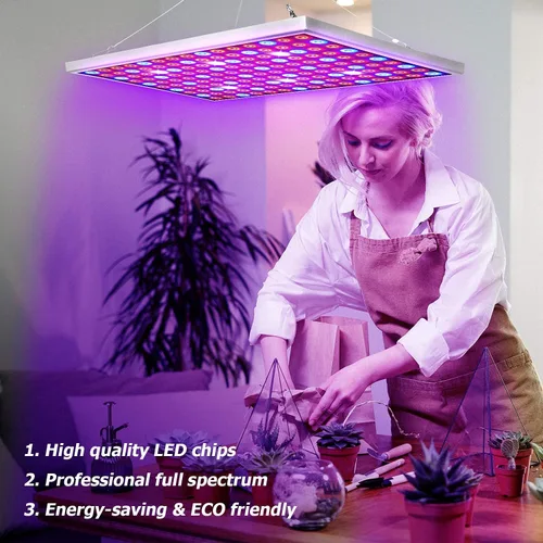 Miniatura 4 de Diboys Luz LED de cultivo para plantas de interior, luces de plantas de 45 W, panel de espectro completo, luz de crecimiento para plántulas