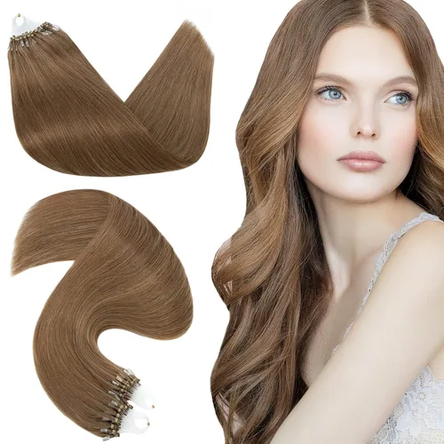 Miniatura 16 de Hairro Micro Loop - Extensiones de cabello humano microenlaces de microperlas de cabello Remy para mujer, reflejos degradados, fusión fría, micro