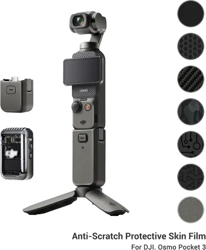 Miniatura 2 de Kiorafoto Osmo Pocket 3 - Película protectora para cámara antidesgaste antiarañazos para DJI Osmo Pocket 3 solo para el cuerpo de la decoración