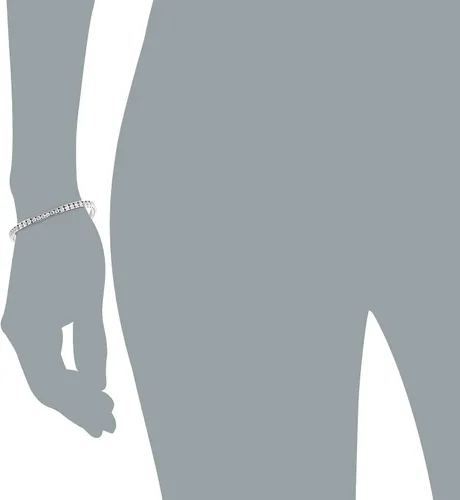 Miniatura 2 de Tienda Essentials Pulsera de tenis redonda de platino o plata de ley con circonita cúbica Infinite Elements (anteriormente Tienda Collection)