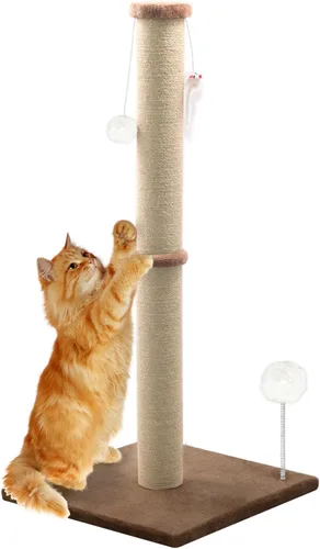 Poste rascador para gatos de 36 pulgadas de alto, poste rascador de sisal grande para gatos de interior, torre rascadora resistente para gatos,