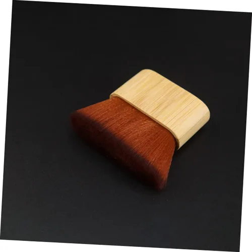 Miniatura 8 de FOMIYES Cepillo de cerdas flexibles, plumero de pelo para peluqueros peluquero, cepillo de depilación, plumero de cuello, mango de bambú