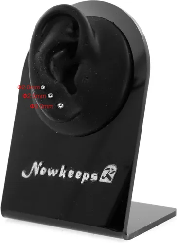 Miniatura 5 de NewkeepsR - Broche de titanio G23 de ajuste a presión, piercing labret para labios, aretes tipo Monroe, tragus, 20g18g16g