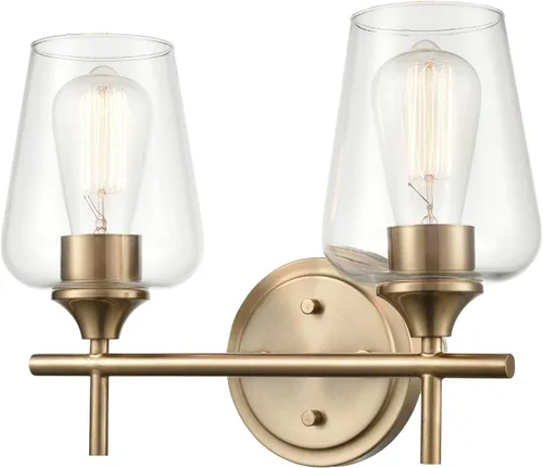 Miniatura 12 de ML Lighting Ashford - 3 tocador de baño ligero, 10.25 pulgadas de alto y 22 pulgadas de ancho, acabado de níquel cepillado cepillado níquel