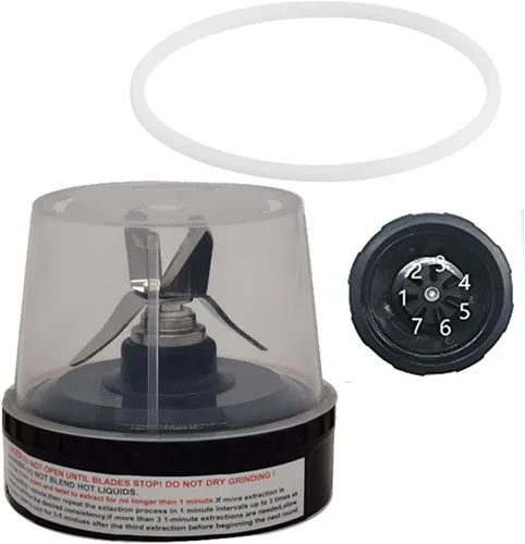 Miniatura 4 de Conjunto de cuchillas de repuesto Ninja Blender, 2 piezas 7 aletas masculinas, junta de cuchilla extractora, impulso liso Auto-IQ de 1200W