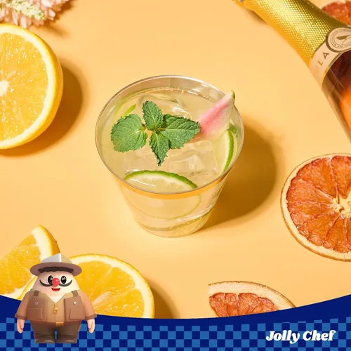 Miniatura 3 de JOLLY CHEF Paquete de 100 Vasos de Plástico Dorado, Tumblers de Plástico Transparente de 9 oz, Elegantes Vasos con Borde Dorado, Vasos Desechables