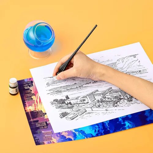 Miniatura 4 de molshine Pluma de vidrio hecha a mano con cristal para caligrafía. Pluma de cristal para firmar sumergida para artistas, mujeres, hombres
