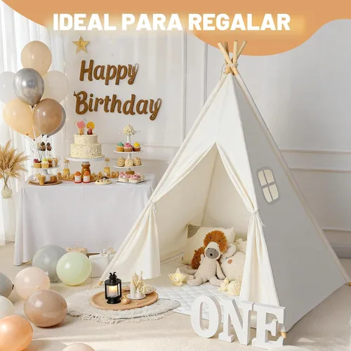 Miniatura 4 de Tienda de campaña tipi para niños, tiendas de campaña para niños y niñas, casa de juegos de regalos para juegos en interiores y exteriores, casa