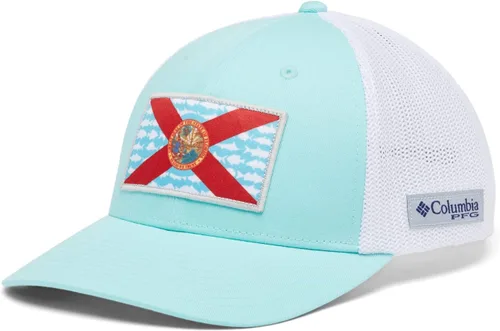 Miniatura 645 de Columbia - Gorra de malla con bandera con árboles unisex para adultos, corona alta