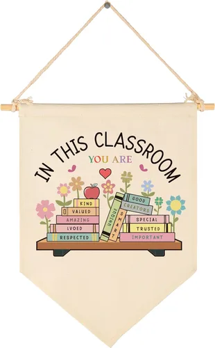 Miniatura 35 de Banner educativo con formas para decoración de pared de aula, regalo para profesores, escuela en casa, preescolar, guardería, decoración de pared