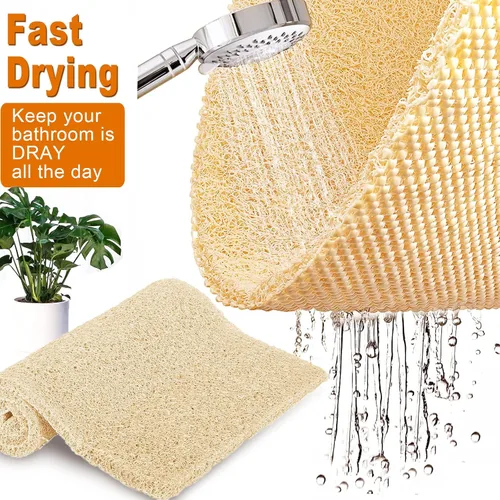 Miniatura 3 de Alfombrillas de ducha antideslizantes para personas mayores, 24x47'' Extra Large Loofah, alfombrillas de baño para ducha, alfombrilla antideslizante