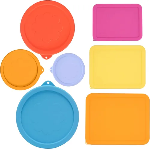 Miniatura 10 de LUVCOSY Tapa rectangular de silicona para almacenamiento de 11 tazas de repuesto para cuencos de vidrio Pyrex 7212-PC, (recipiente no incluido)